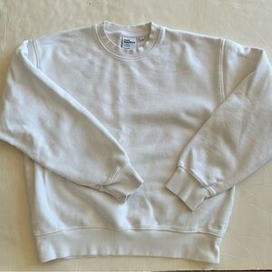 Aritzia TNA White Crewneck Sweatshirt